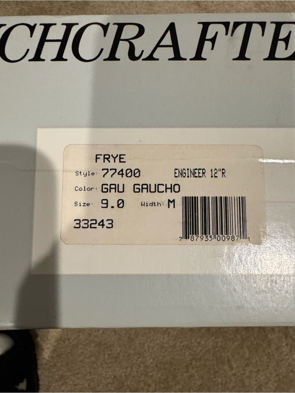 Frye Deep Brown Leather Mid-Calf 12R Engineer Boots - Picture 6 of 6